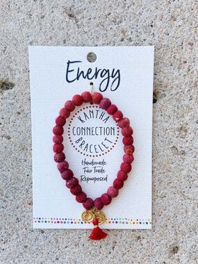 World Finds Kantha Connection Red Energy Bracelet